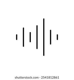 Sound wave icon Outline vector for web ui