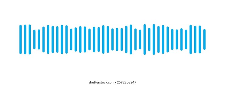 Sound wave icon, podcast player interface, music symbol, sound wave. Microphone sound wave.