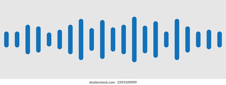 Sound wave icon, podcast player interface, music symbol. Monochrome simple sound wave on transparent background. Vector sound wave icon. Equalizer template vector illustrator.