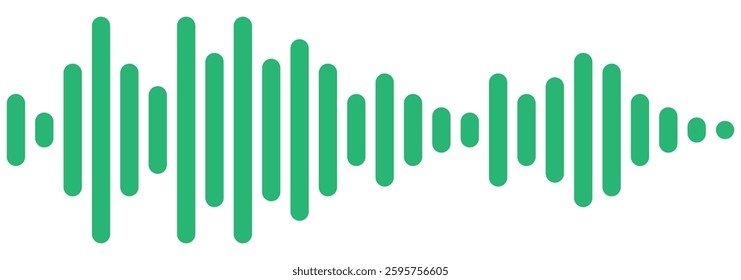 Sound wave icon, podcast player interface, music symbol, sound wave. Microphone sound design eps 10