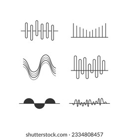 Sound Wave Icon Set Vector Design.