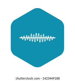 Sound wave icon in simple style on a white background vector illustration