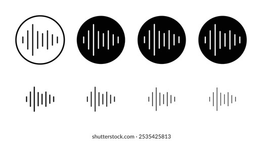 Icono de onda de sonido Simple contorno delgado