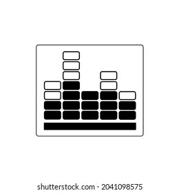 Sound wave icon. Sound and stereo alignment, melodies. Vector illustration.