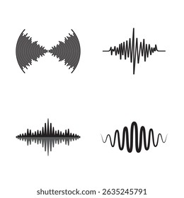 Sound wave icon stock illustration. Signal illustration and logo