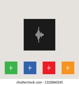 Sound wave icon, stock vector illustration, EPS10.
