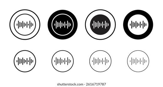 Sound Wave Icon Thin line illustration set