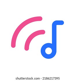 Sound Wave Icon with Two Tone Color