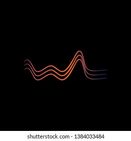 Sound wave icon vector background template