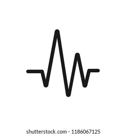 Sound wave icon. Vector illustration, flat design.