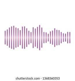 sound wave icon. Vector illustration, flat design.