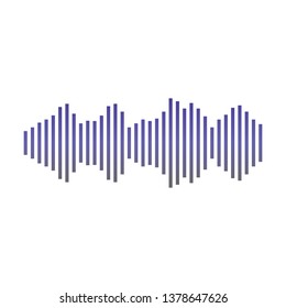 sound wave icon. Vector illustration, flat design.