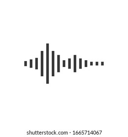 Ilustración vectorial de icono de onda de sonido
