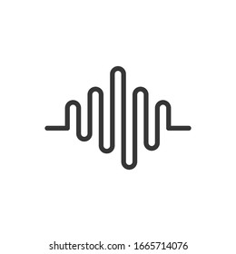Ilustración vectorial de icono de onda de sonido