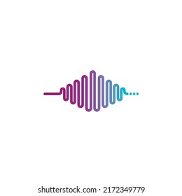 sound wave icon. vector illustration logo design