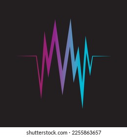 Schallwellensymbol. Vektorgrafik-Logo-Design