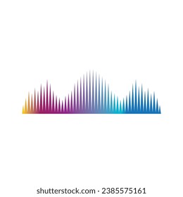 Sound wave icon, vector illustration symbol design