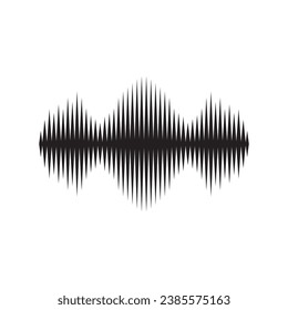 Icono de onda de sonido, diseño de símbolo de ilustración vectorial
