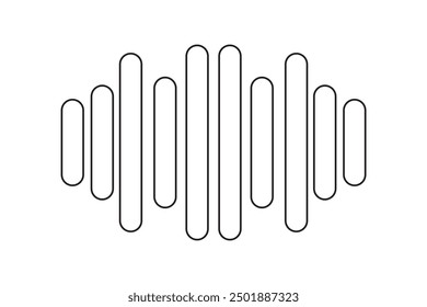 Sound wave icon. Vector illustration isolated on transparent background