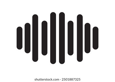 Sound wave icon. Vector illustration isolated on transparent background