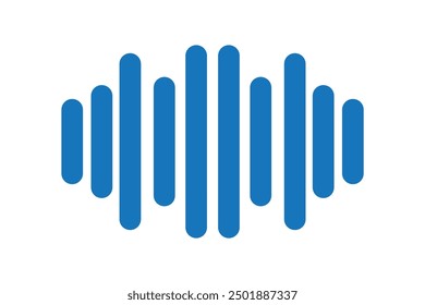 Sound wave icon. Vector illustration isolated on transparent background