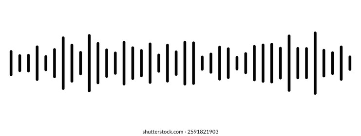 Sound wave icon. Vector illustration isolated on white background.  radio Wave icon. eps 888.
