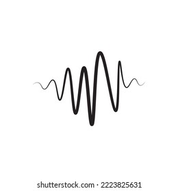 diseño del logotipo de iluminación del vector del icono de onda de sonido