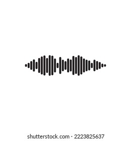 diseño del logotipo de iluminación del vector del icono de onda de sonido