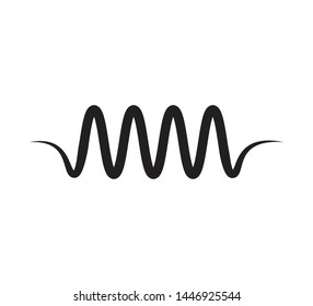 Sound wave icon vector logo template