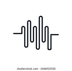 Sound wave icon vector logo template
