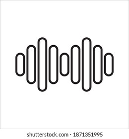 Ilustración de la plantilla del logotipo del vector de iconos de onda de sonido Ilustración