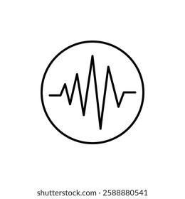Sound Wave Icon Vector logo set flat