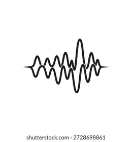 Plantilla de logotipo de Vector de icono de onda de sonido