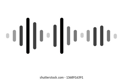 Sound wave icon vector simple isolated on white background