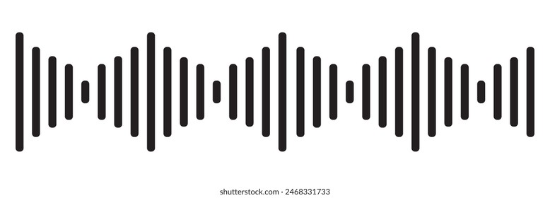 Sound wave icon vector simple isolated on white background design eps 10