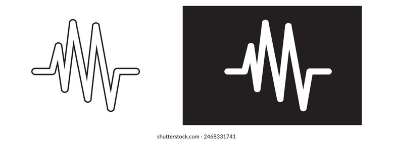 Icono de onda de sonido Vector simple aislado sobre fondo blanco diseño eps 10