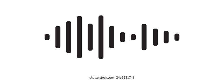Sound wave icon vector simple isolated on white background design eps 10