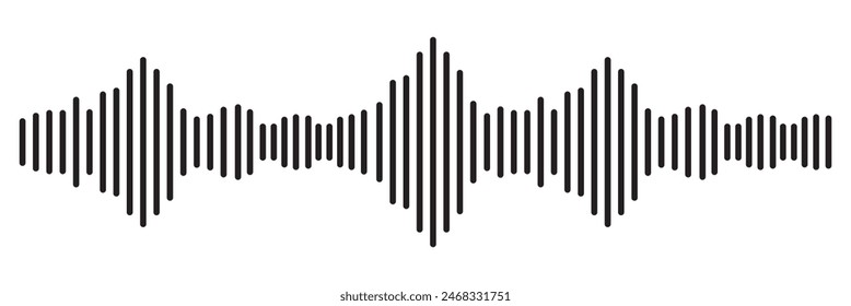 Sound wave icon vector simple isolated on white background design eps 10
