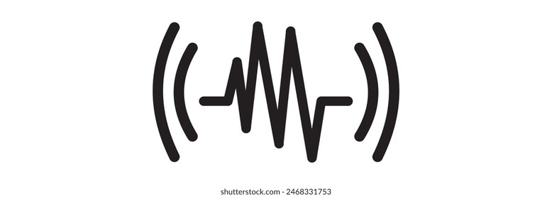Sound wave icon vector simple isolated on white background design eps 10