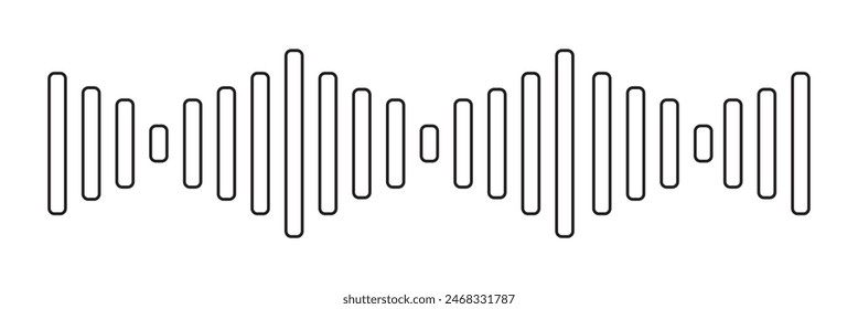 Sound wave icon vector simple isolated on white background design eps 10