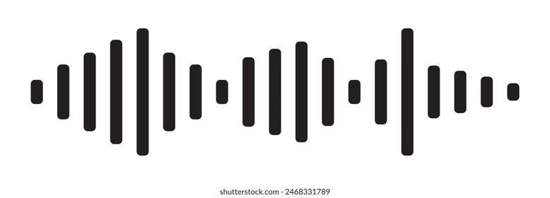 Sound wave icon vector simple isolated on white background design eps 10
