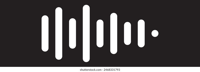 Sound wave icon vector simple isolated on white background design eps 10