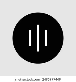 Sound wave icon vector simple isolated on grey background design. sound or audio wave icon. Sound wave for social media and music app. Vector illustration. Eps file 161.