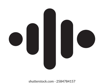 sound wave icon vector. soundwave sign. rhythm, voice, audio, noise, frequency, record. beat symbol vector on white background