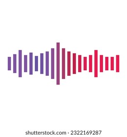 sound wave icon vector template illustration logo design