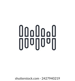 Soundwellensymbol. vector.Editable stroke.linear style sign zur Verwendung als Webdesign, logo.Symbol Illustration.