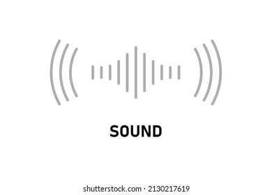 Sound wave icon voice recognition in virtual assistant, speech sign. Abstract audio wave, command. Vector illustration