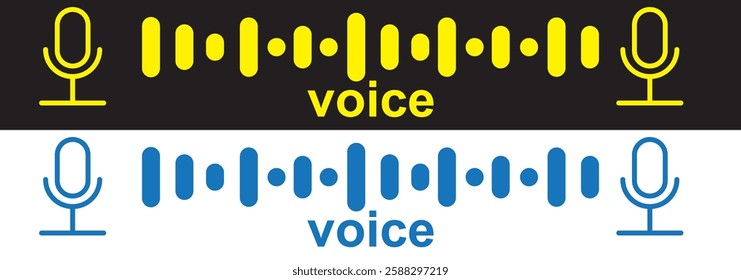 Sound wave icon for voice recognition in virtual assistant, speech sign. Abstract audio wave, voice command control, outline acoustic waveform. Vector element for voice mobile app interface