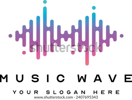Sound wave icon for voice recognition in virtual assistant, speech signal. Abstract audio wave, voice command control