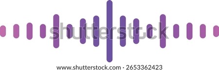 Sound wave icon for voice recognition, virtual assistants, and speech signal visuals. Perfect for audio interfaces, voice command control, smart technology, podcast graphics, and AI assistant design.